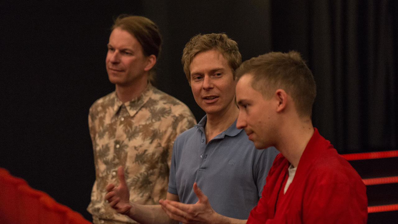 Von links nach rechts - Thorsten Schaumann, Erik Lemke (Regie), André Krummel (Kameramann) - Foto: Andreas Rau
