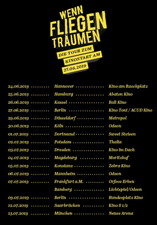 WENN FLIEGEN TRÄUMEN – Cinema launch tour