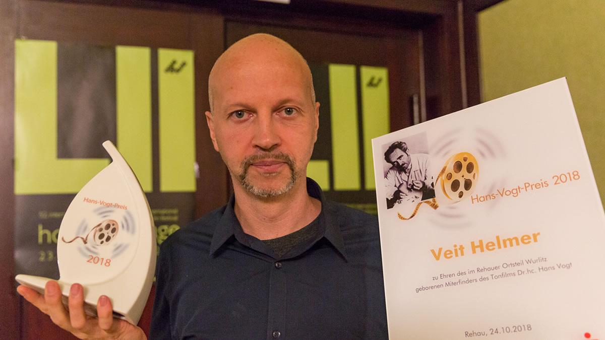 Der Hans-Vogt Filmpreis 2018 geht an Veit Helmer.