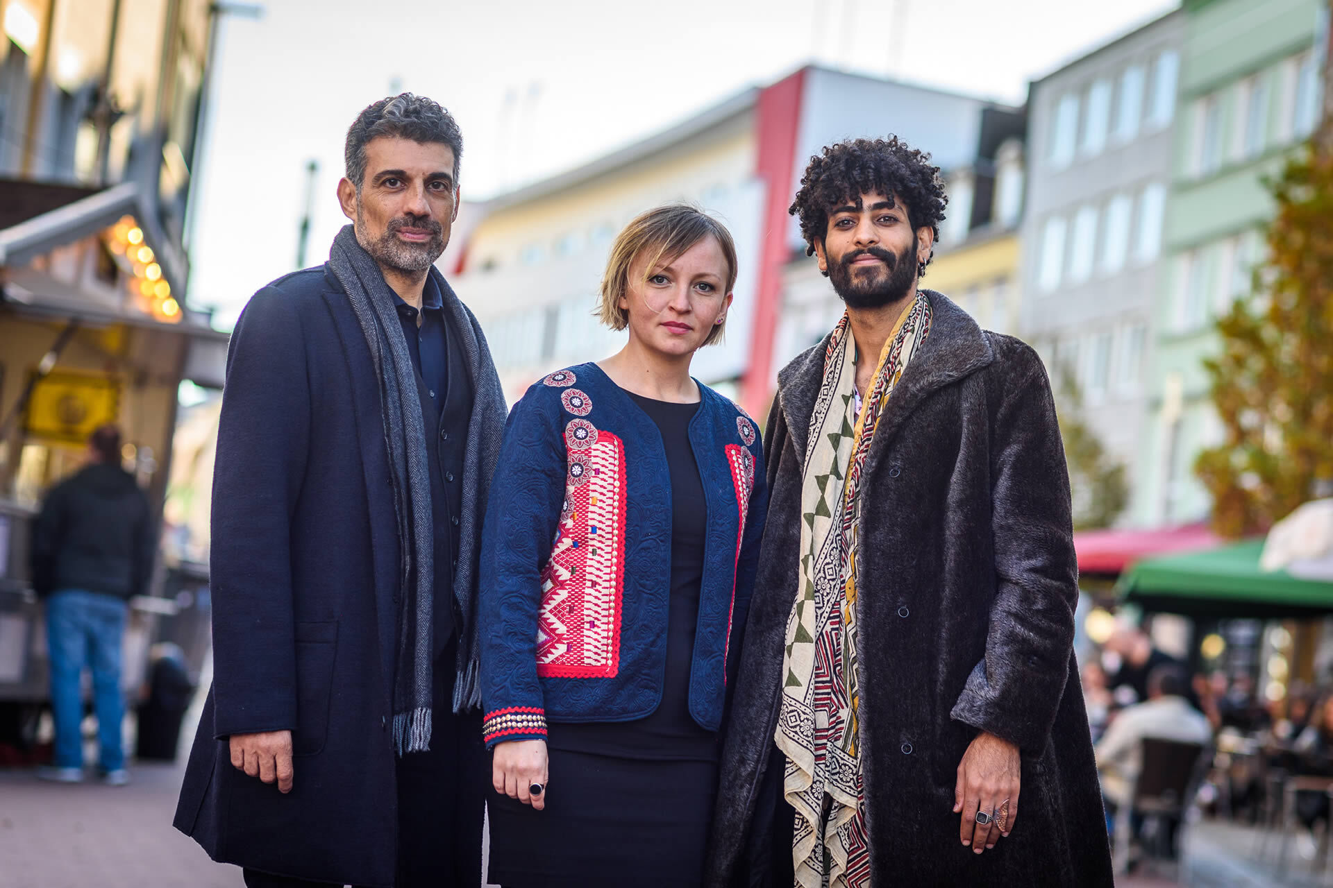 SHARAF at HoF 2022: director Samir Nasr, cinematographer Darja Pilz and main actor Ahmed Al Munirawi (from left)