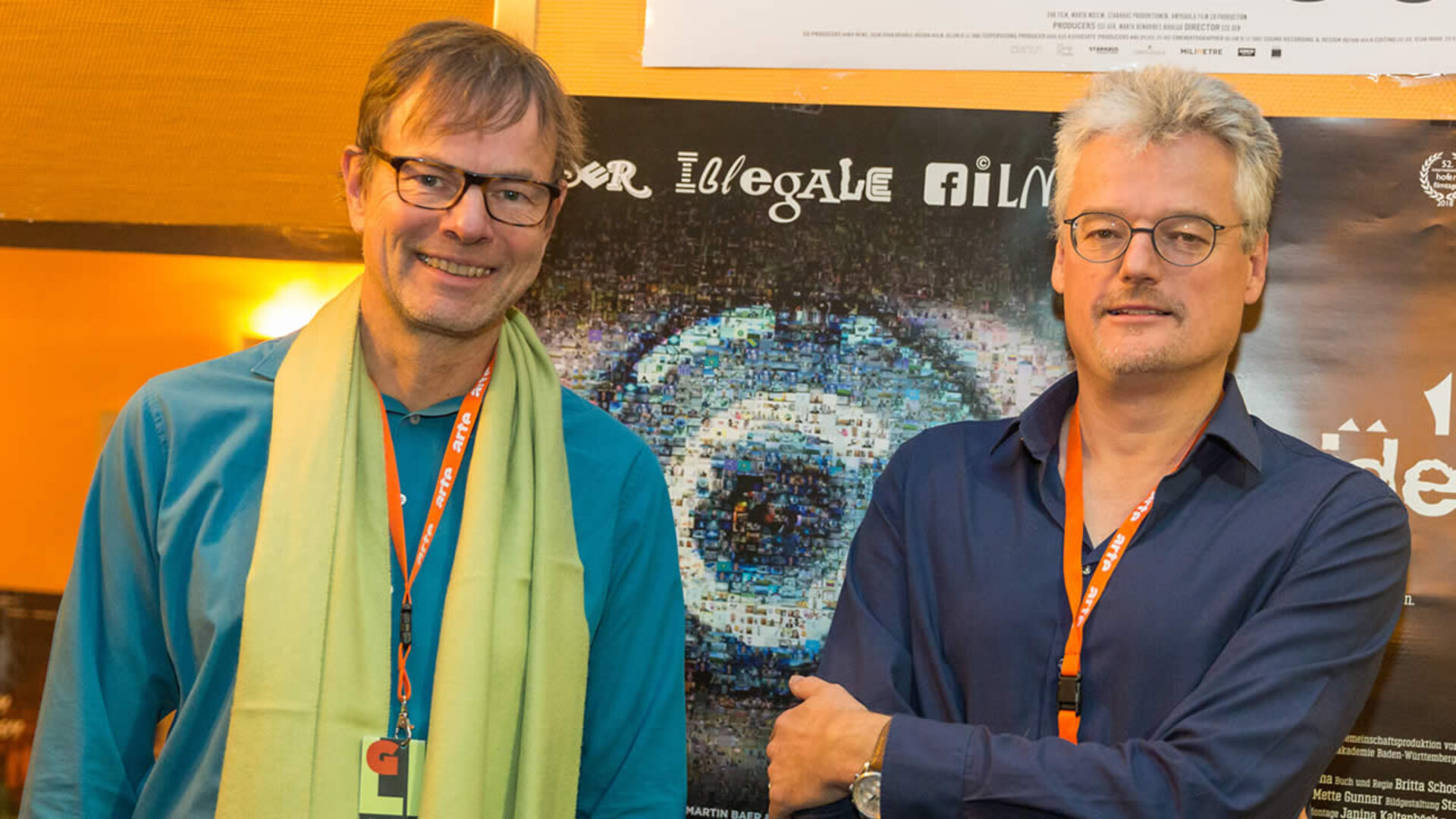DER ILLEGALE FILM: Die Regisseure Martin Baer (links) und Claus Wischmann beim Festival 2018