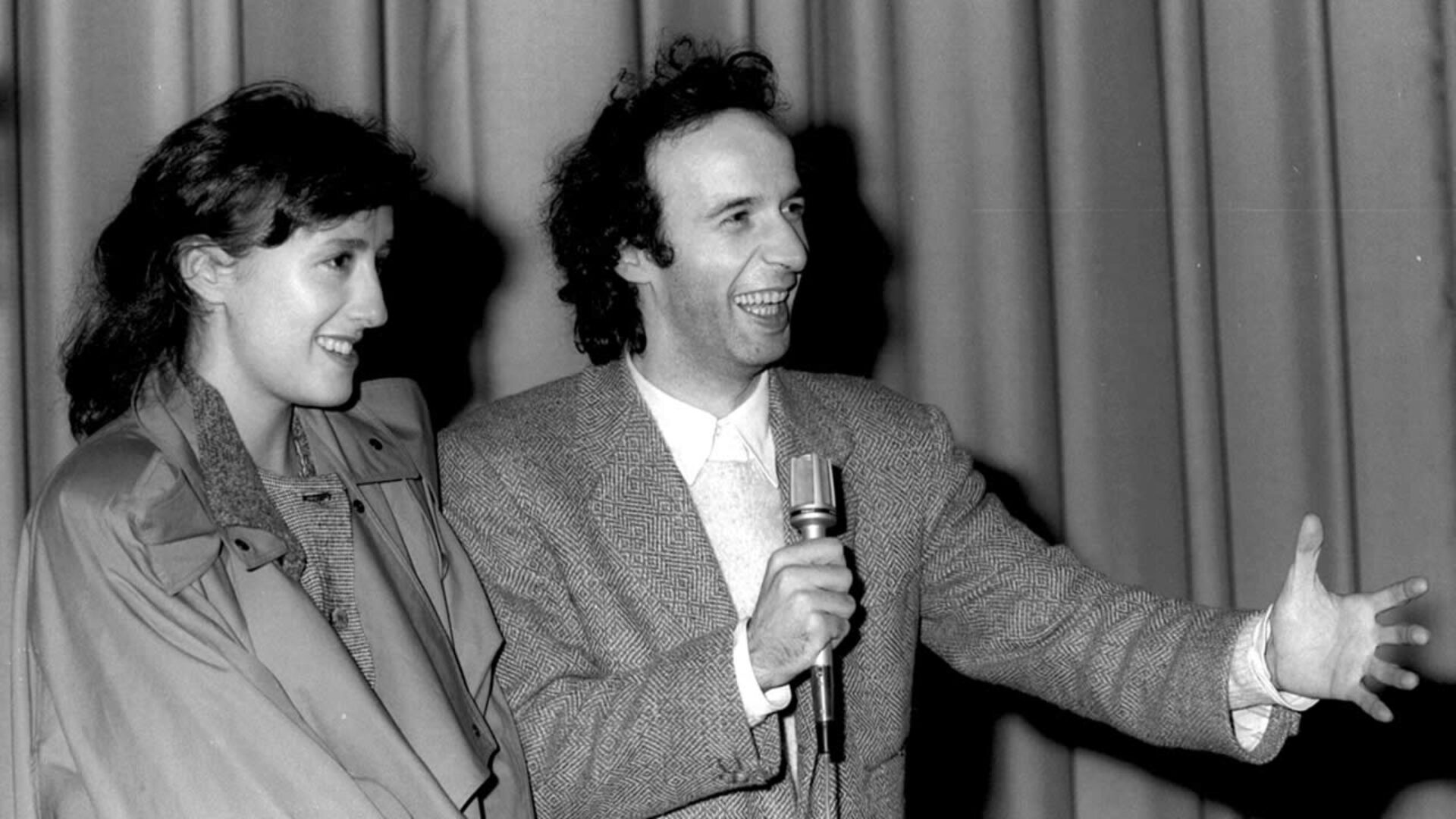 HoF 1986: Nicoletta Braschi und Roberto Benigni nach der Premiere von Jim Jarmuschs DOWN BY LAW