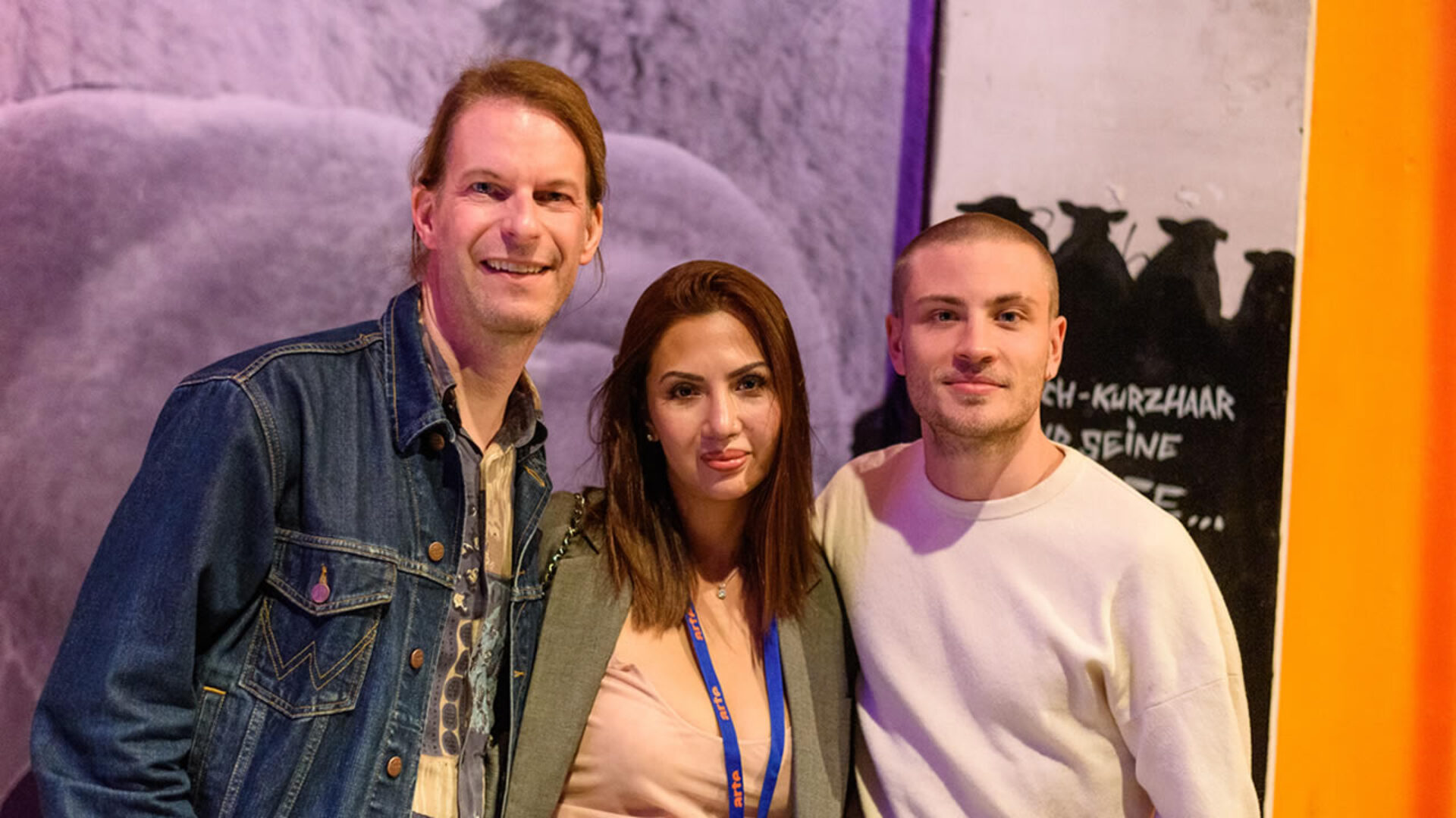 HoF 2019: Regisseurin Maria Diane Ventura mit Jannik Schümann und Festivalleiter Thorsten Schaumann