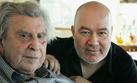 Mikis Theodorakis and director Asteris Kutulas