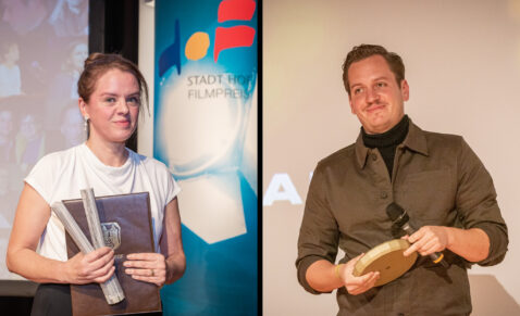 Award winners Julia von Heinz and Peter Meister